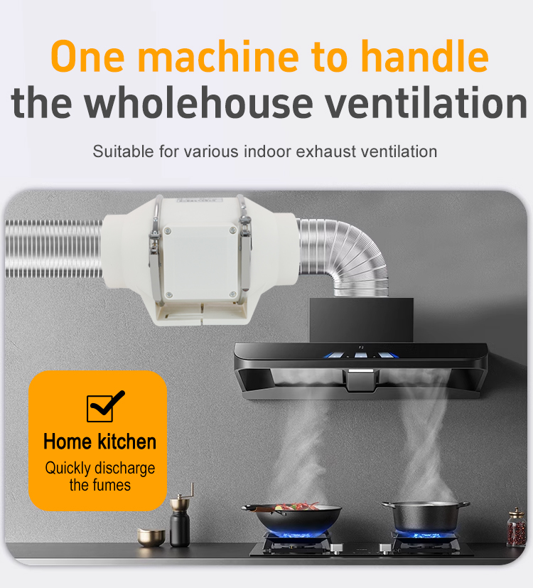 ST-100H diagonal flow pipeline booster fan 