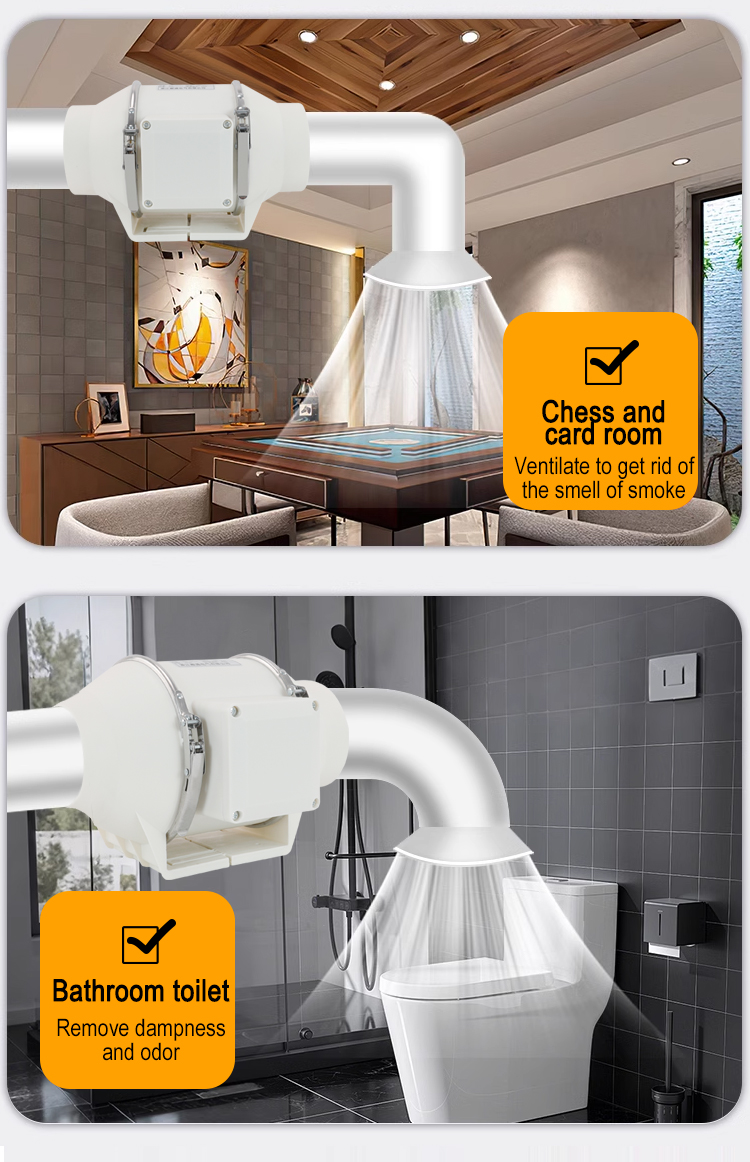 ST-100H diagonal flow pipeline booster fan 