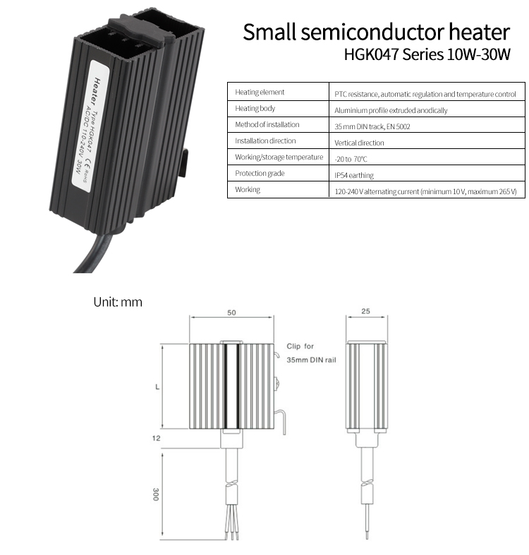 HGK047 Serie 10W-30W Parameter Tabelle