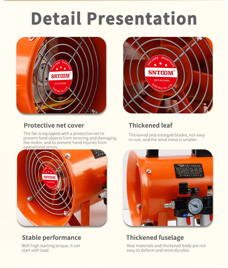 BTF-II-200 explosionssicherer pneumatischer axialer Str&ouml;mungsl&uuml;fter