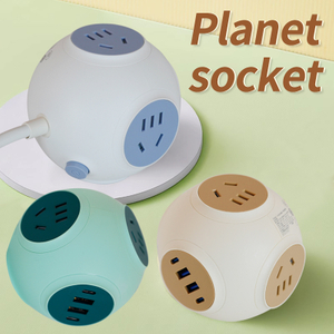 Planet Socket Schnelllade-Kugelstecker USB-Multifunktions-Desktop-Buchse