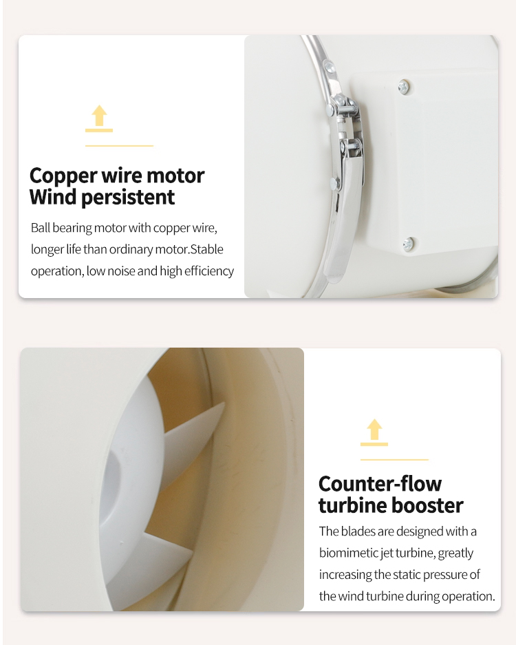 ST-100H Diagonale Fluss Pipeline Booster L&uuml;fter 