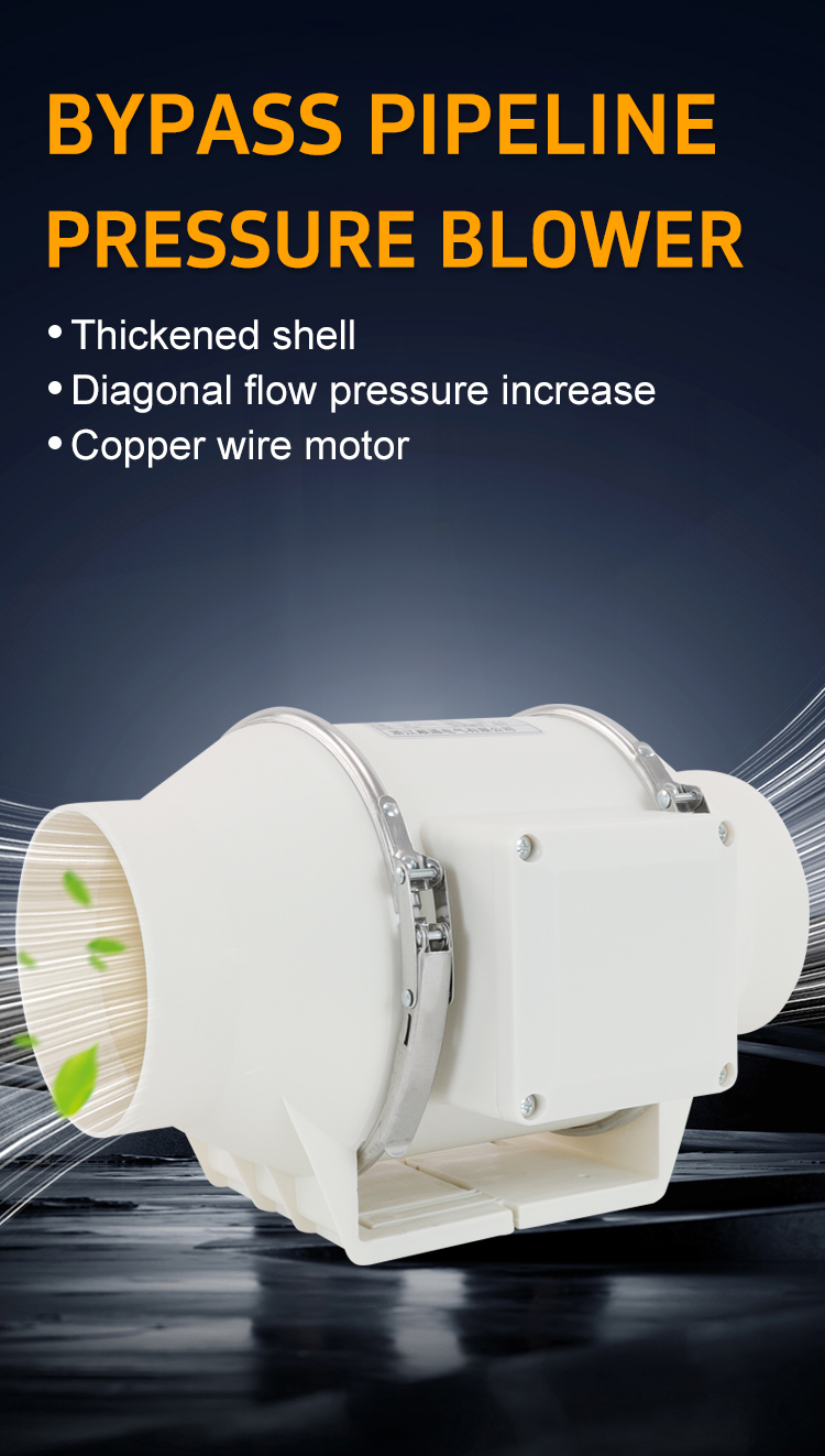 ST-100H diagonal flow pipeline booster fan 